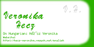 veronika hecz business card